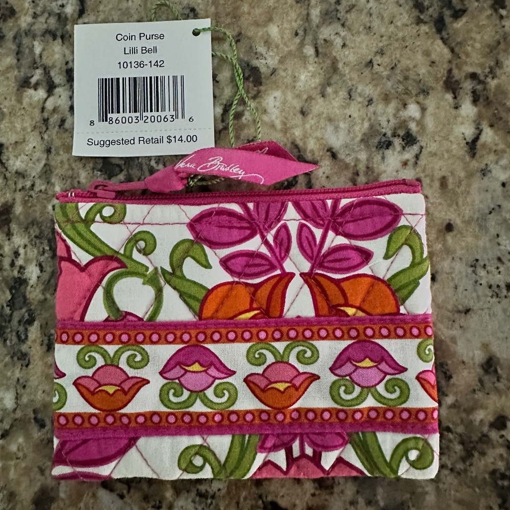Vera BradleyCoin Purse Floral Print Lilli Bell NWT
